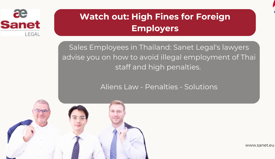 Your own employee in Thailand: High fines for illegal activities