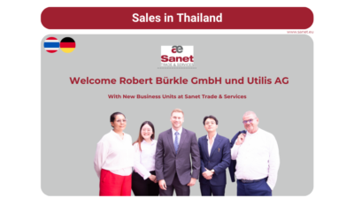 Sales in Thailand – Robert Bürkle and UTILIS AG new Sanet partners